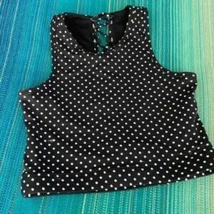 Dona Jo Shakira Polka Dot Bra Crop Top